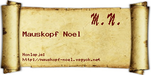 Mauskopf Noel névjegykártya